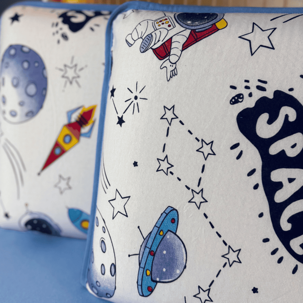 Jogo de Lençol com Elástico em Malha 100% Algodão Space Azul