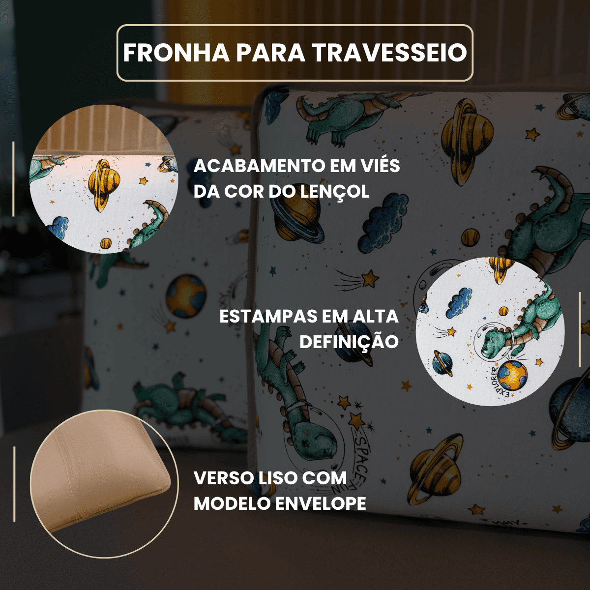 Jogo de Lençol com Elástico em Malha 100% Algodão Planet Chocolate