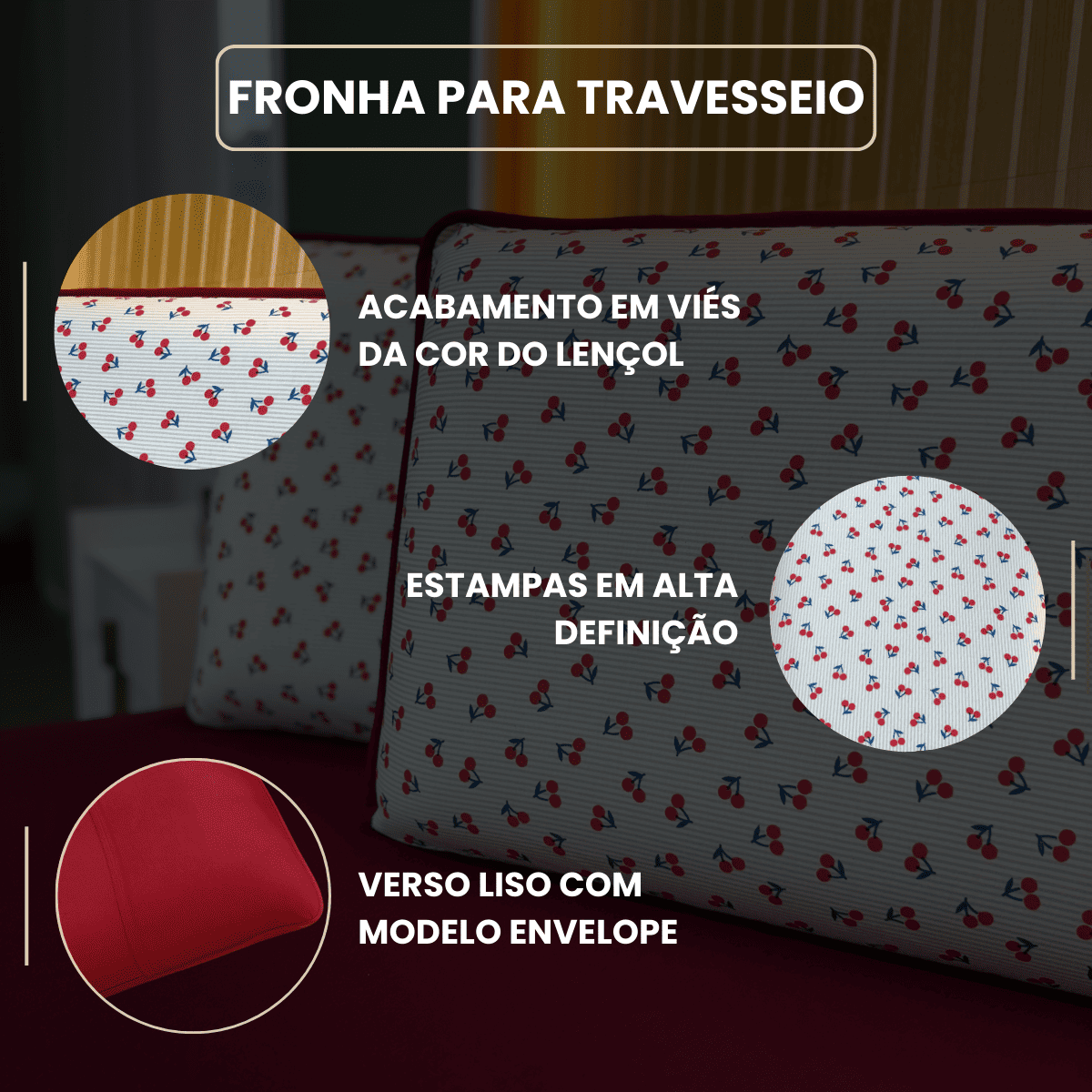 Jogo de Lençol com Elástico em Malha 100% Algodão Cereja Grená