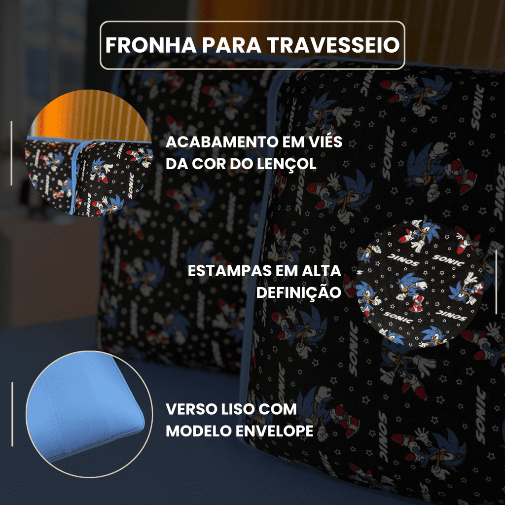 Jogo de Lençol com Elástico em Malha 100% Algodão Speedy Azul