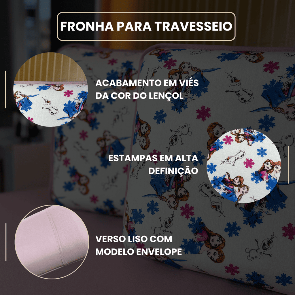 Jogo de Lençol com Elástico em Malha 100% Algodão Neve Rose