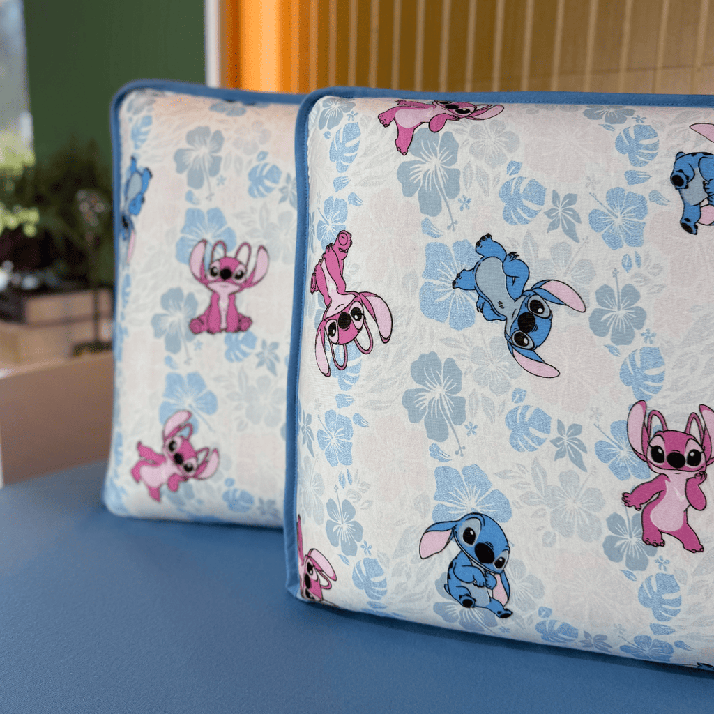 Jogo de Lençol com Elástico em Malha 100% Algodão Stitch Azul