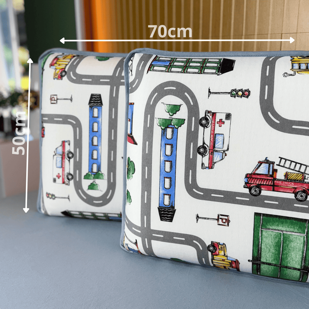 Jogo de Lençol com Elástico em Malha 100% Algodão Car City Cinza