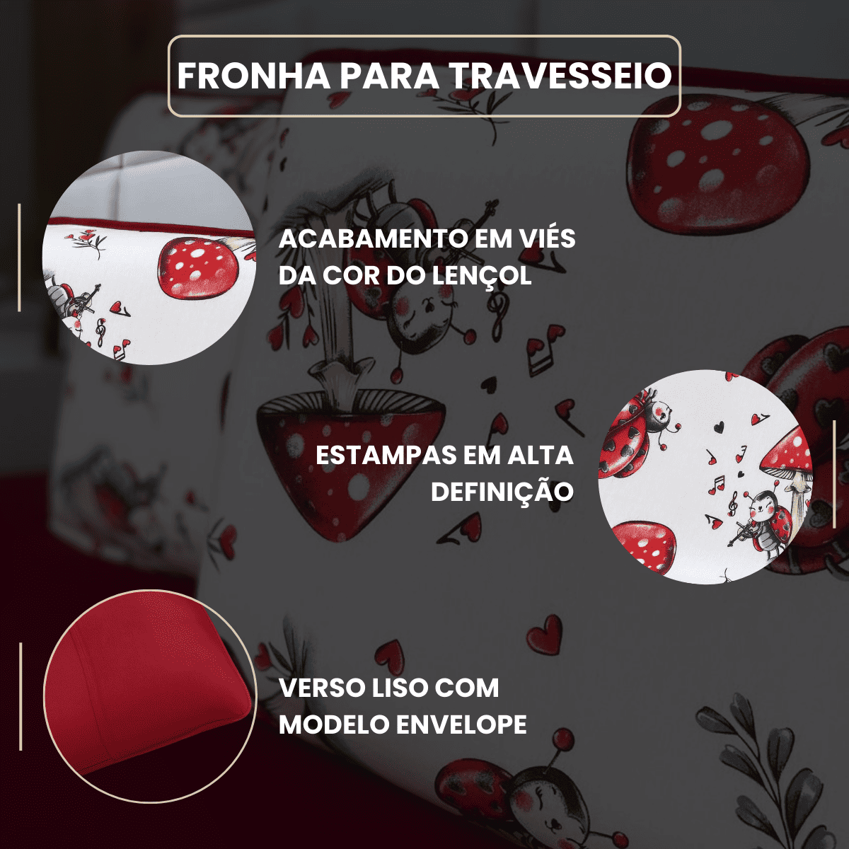 Jogo de Lençol com Elástico em Malha 100% Algodão Melodia Grená