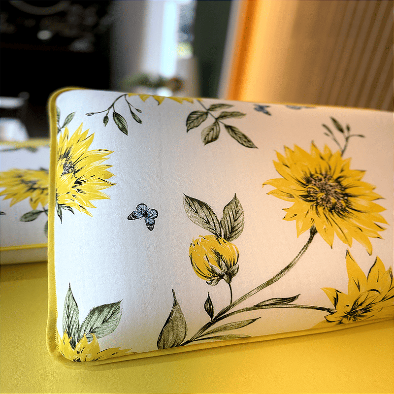 Kit com 2 Fronhas em Malha 100% Algodão Girassol Amarelo