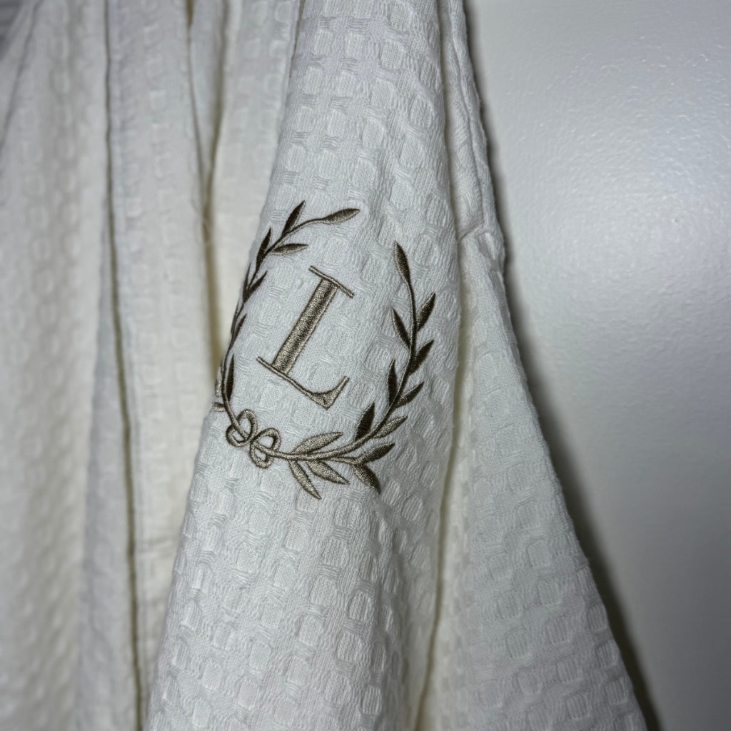 Roupão de Banho com Boradado Inicial do Nome Masculino e Feminino 100% Algodão