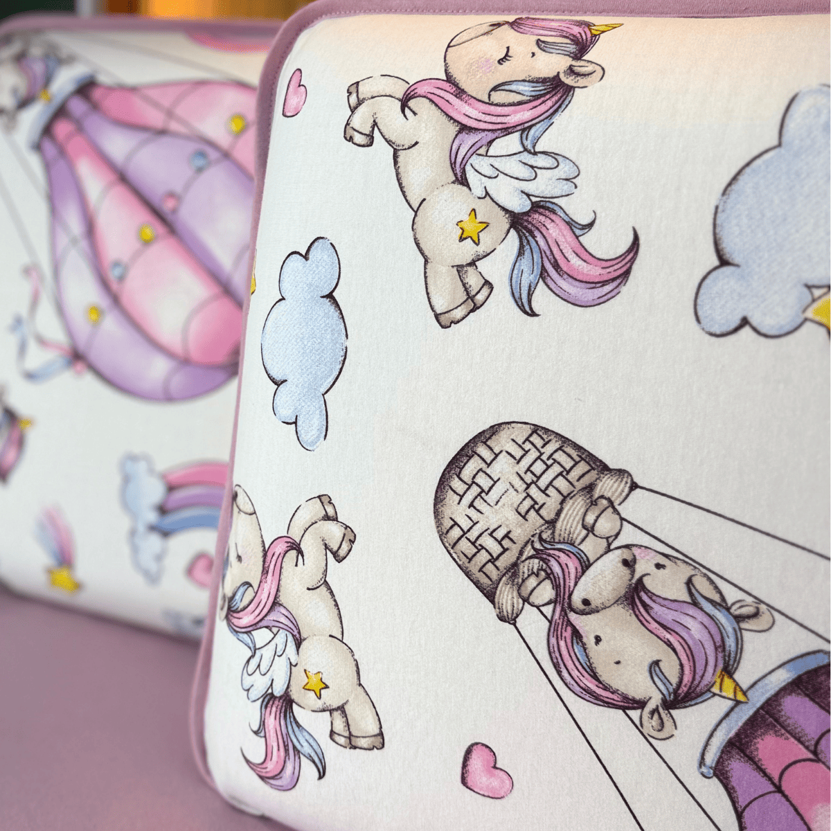 Jogo de Lençol com Elástico em Malha 100% Algodão Balão Mágico Rose