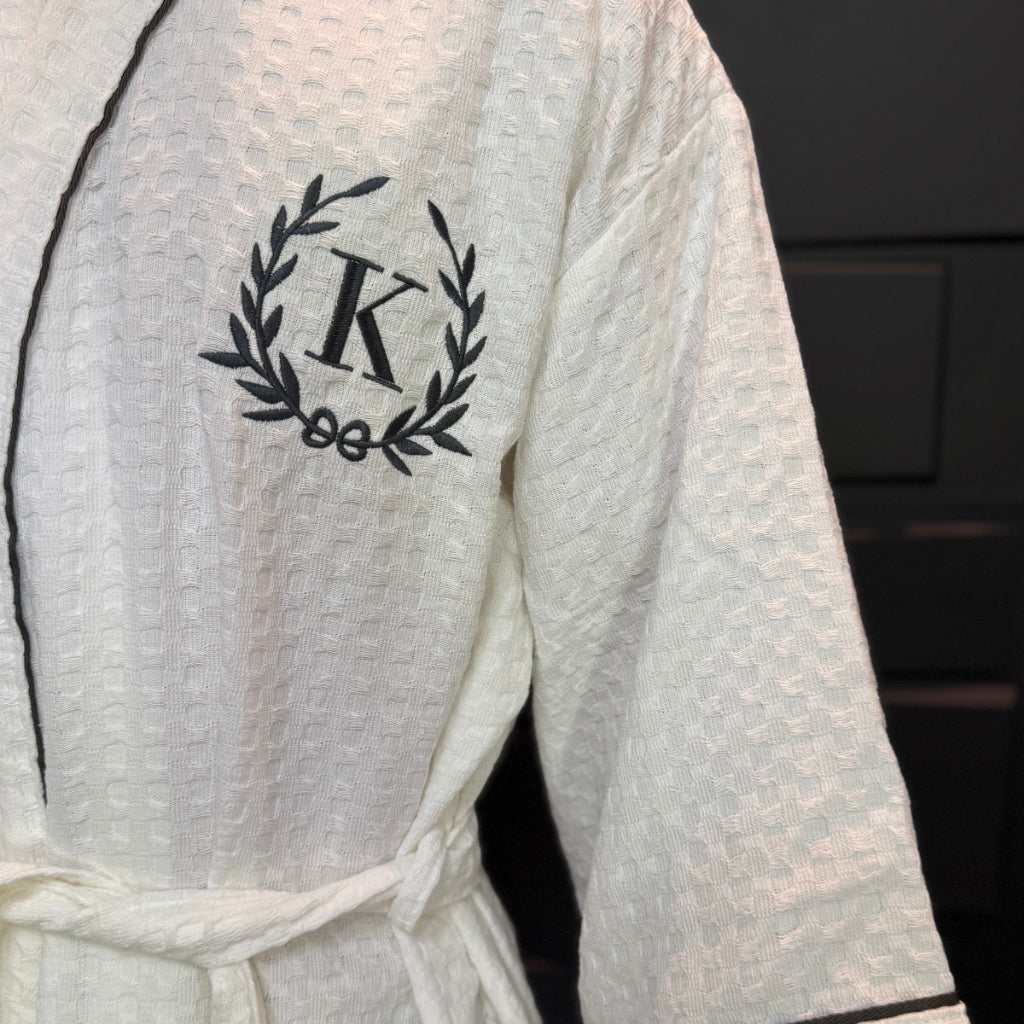 Roupão de Banho com Boradado Inicial do Nome Masculino e Feminino 100% Algodão