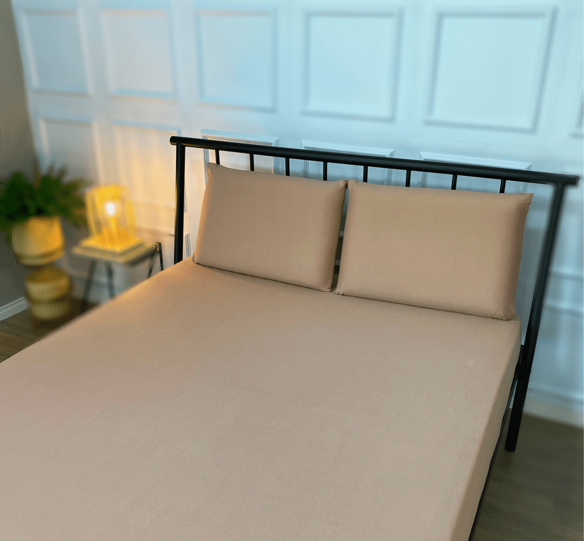 Jogo de Lençol com Elástico em Malha 100% Algodão Chocolate Liso