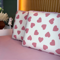 Kit com 2 Fronhas em Malha 100% Algodão Love Rose