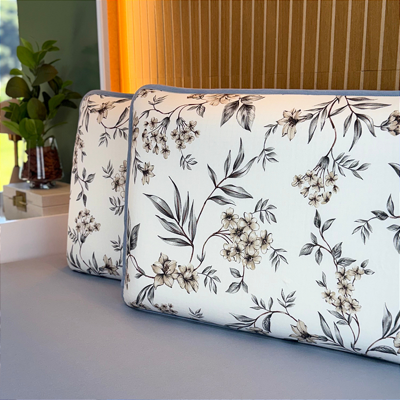 Kit com 2 Fronhas em Malha 100% Algodão Sultan Cinza