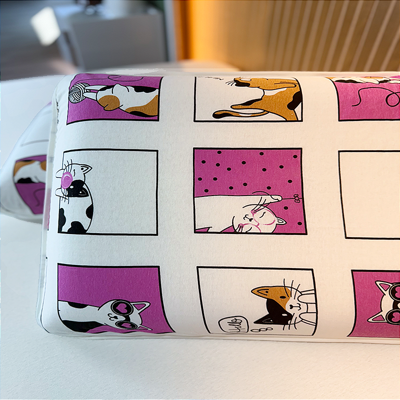 Kit com 2 Fronhas em Malha 100% Algodão Baby Cat Off