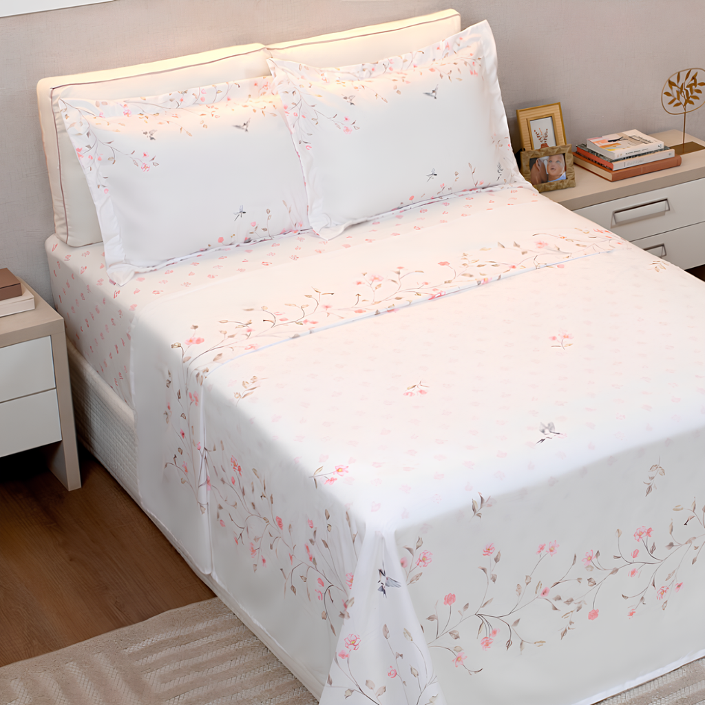 Jogos de Cama 4 Peças Coleção Encanto Micropercal 200 Fios