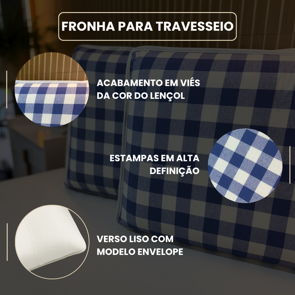 Jogo de Lençol com Elástico em Malha 100% Algodão Azure Off