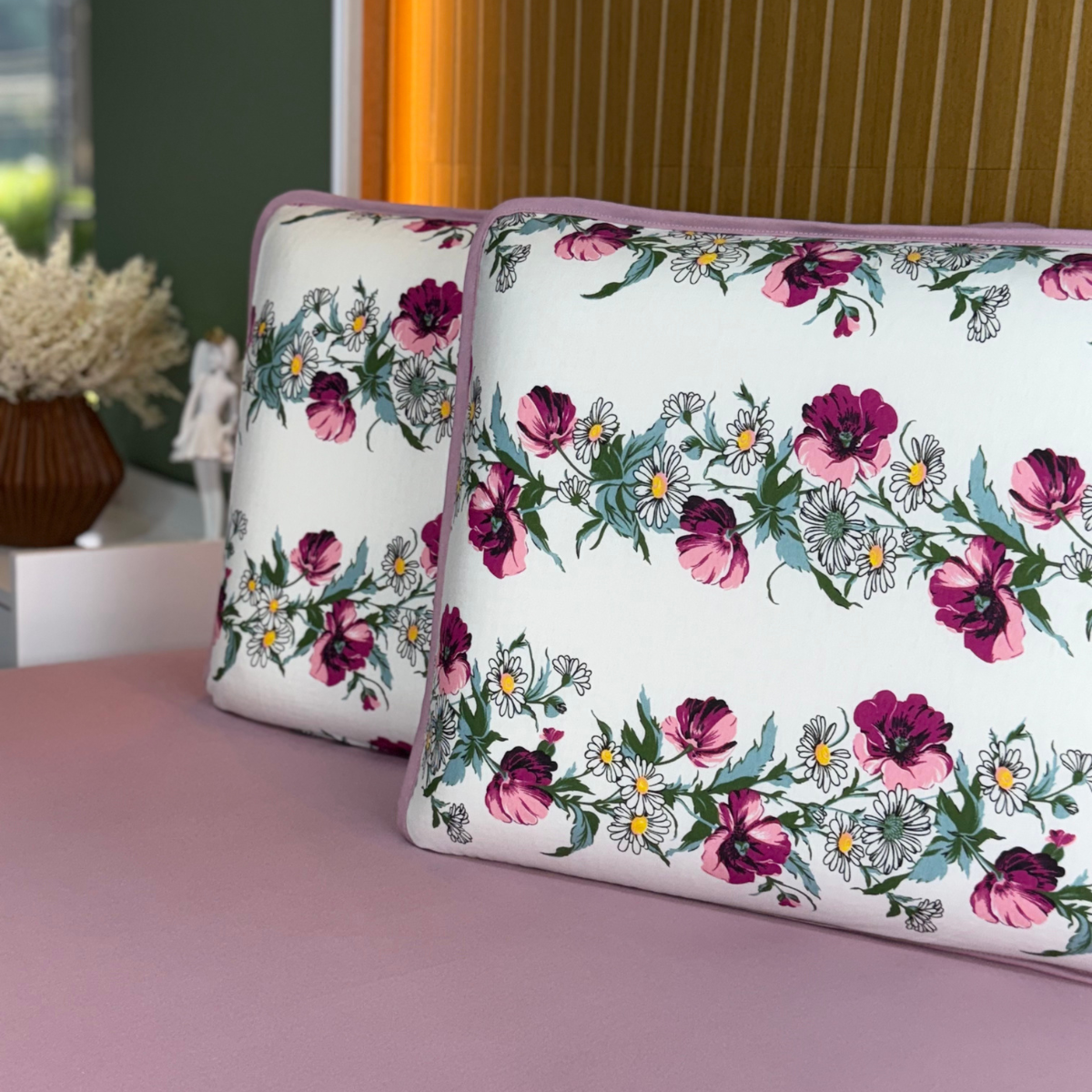 Kit com 2 Fronhas em Malha 100% Algodão Ávila Rose