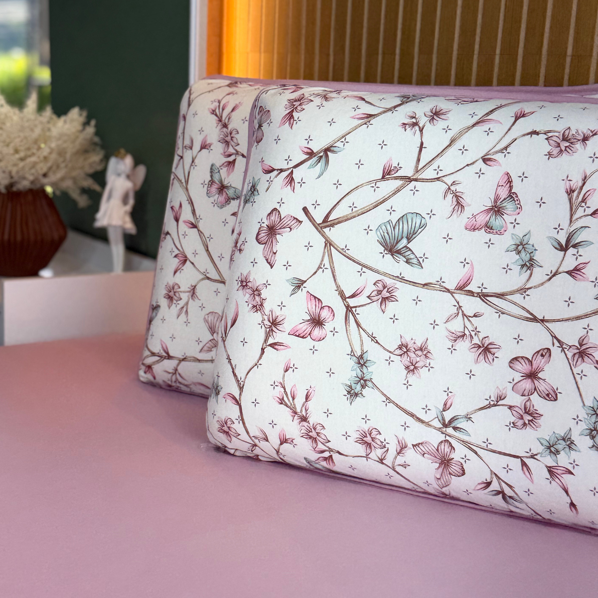 Jogo de Lençol com Elástico em Malha 100% Algodão Jardim Rose