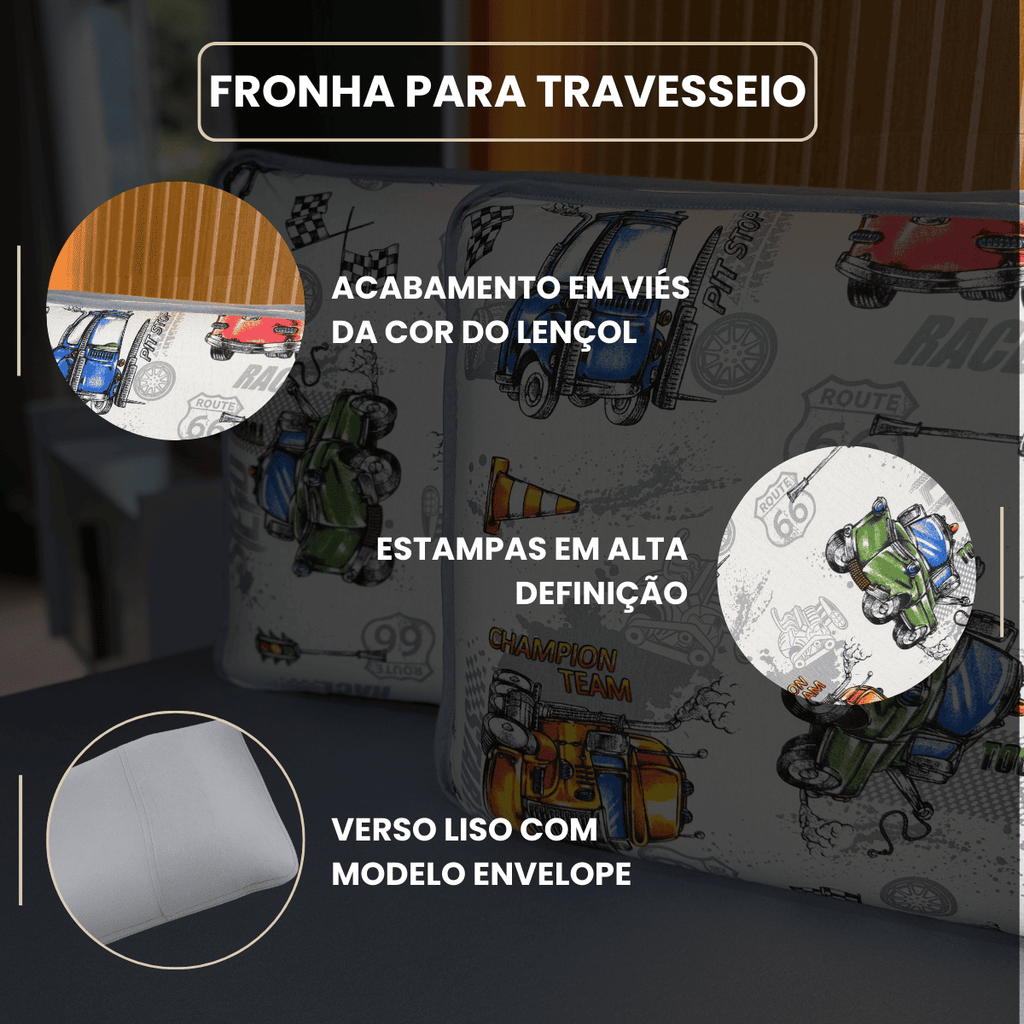 Jogo de Lençol com Elástico em Malha 100% Algodão Rally Cinza