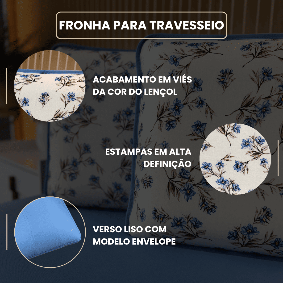 Jogo de Lençol com Elástico em Malha 100% Algodão Soul Azul