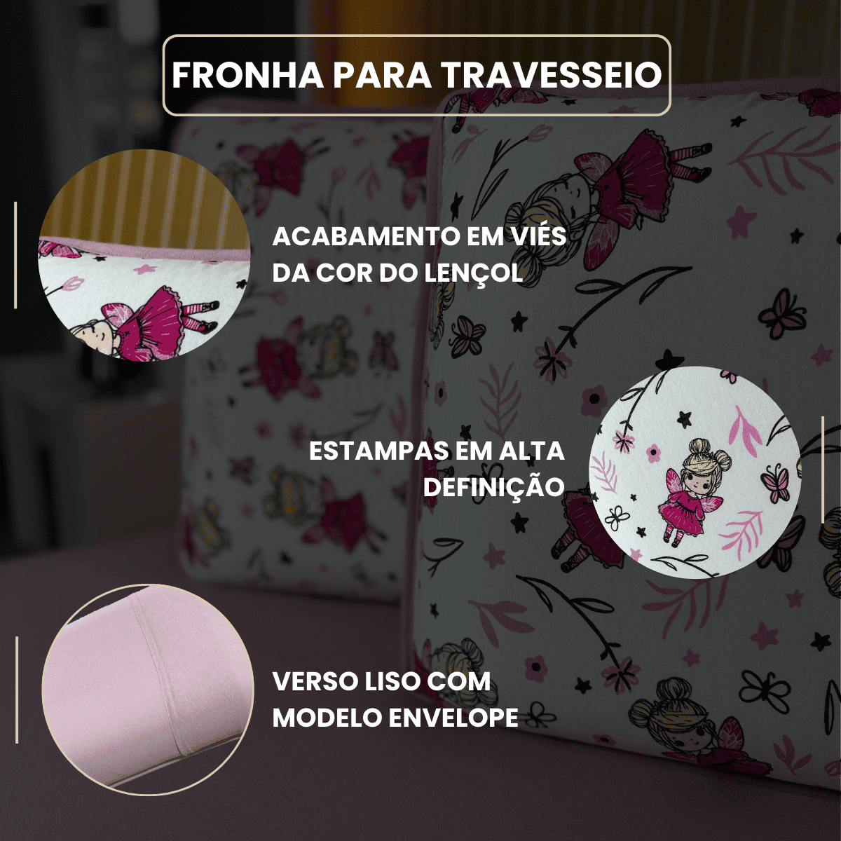 Jogo de Lençol com Elástico em Malha 100% Algodão Fantasy Rose