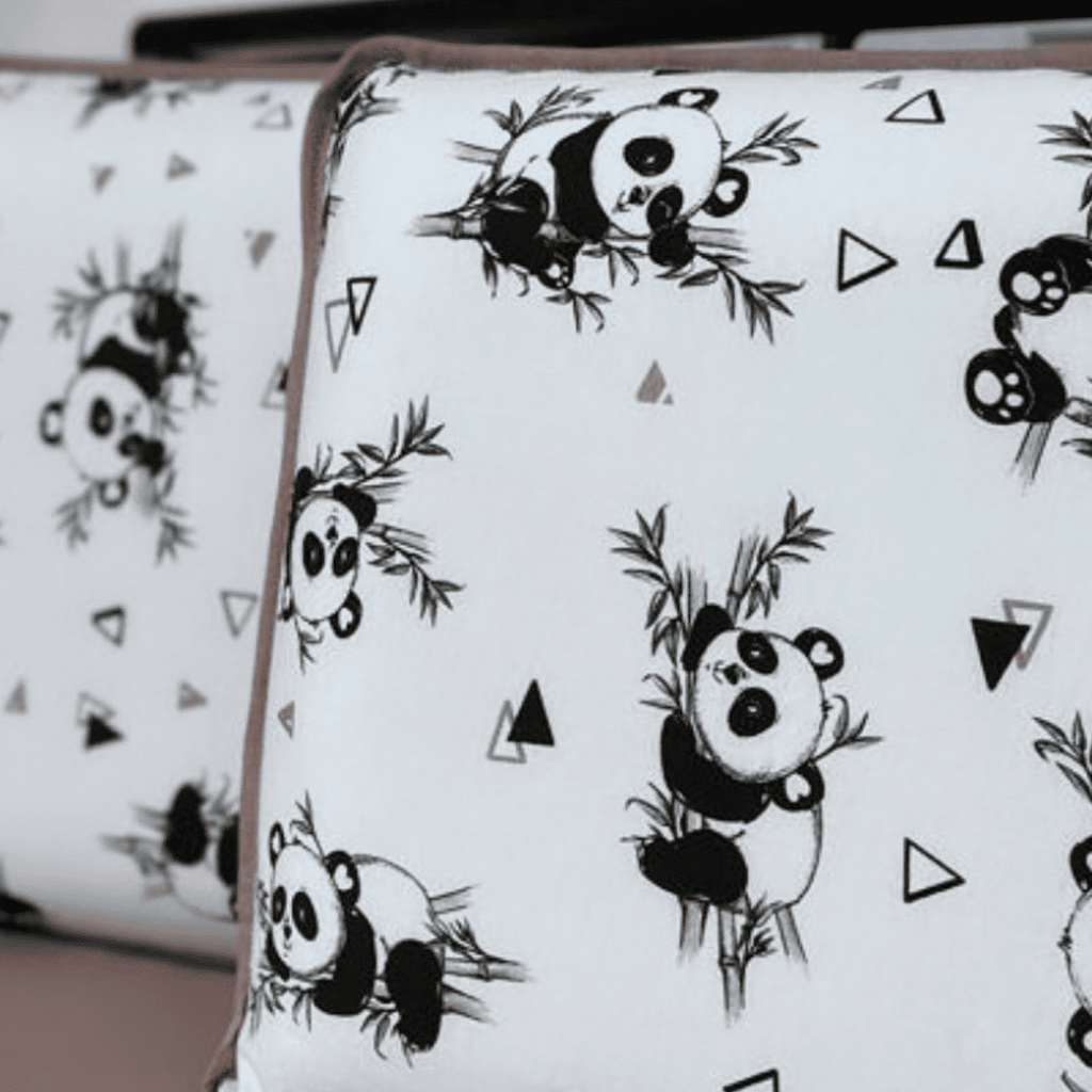 Jogo de Lençol com Elástico em Malha 100% Algodão Panda Chocolate